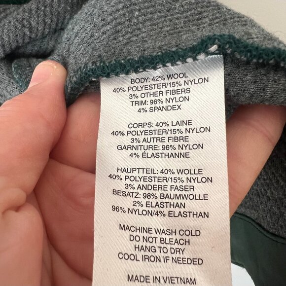 Topo Designs Wool Blend Global Wrap Sweater Green Women's Size Small - Picture 8 of 10